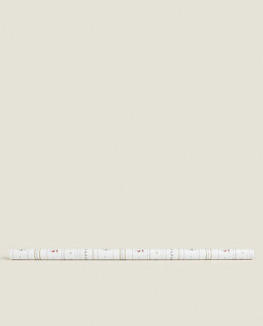 CHILDREN¡¯S WRAPPING PAPER WITH CHRISTMAS BUNNY RABBITS