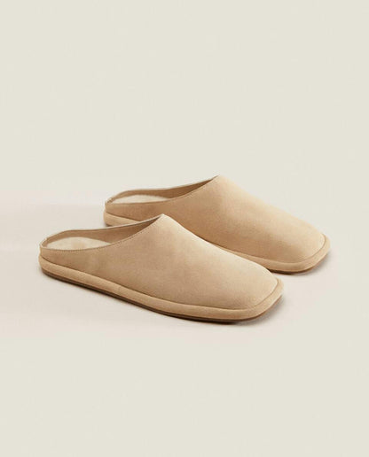 LEATHER MULE SLIPPERS